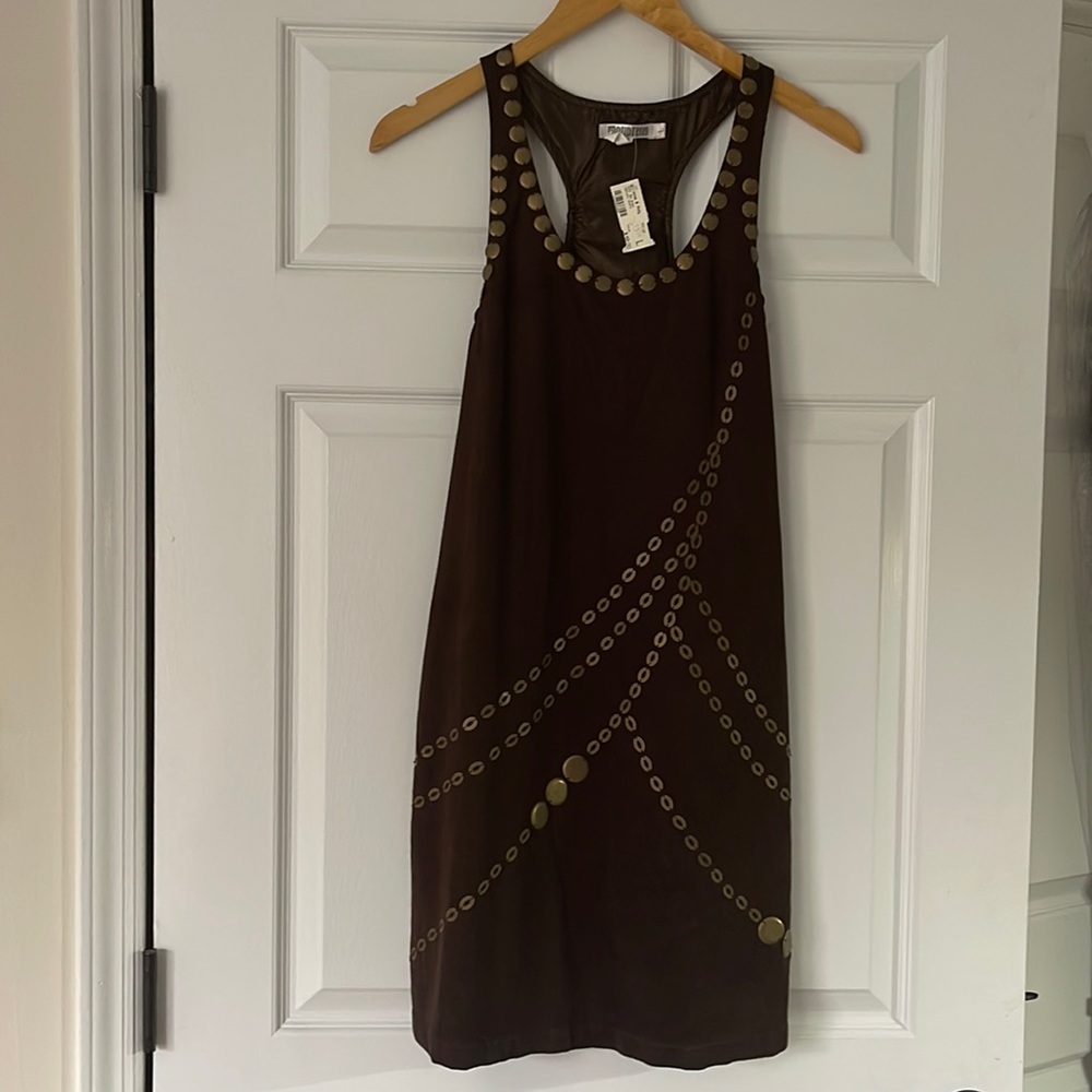 Faux suede dress